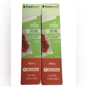 FoodSaver Heat Seal Vacuum Rolls Lot Of 2 Rolls 11inches x 16ft.